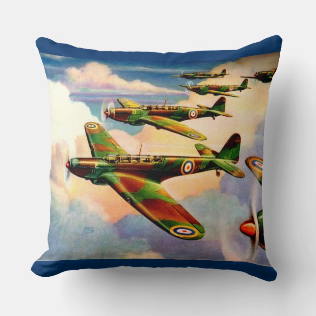 1939 British Fairey Junior Medium Bomber Kudde (Framsida)