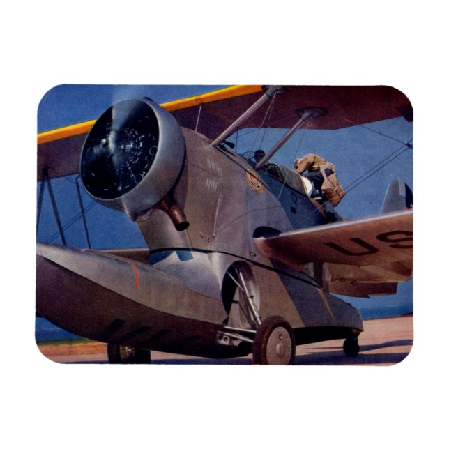 1939 Grumman F-2-flygplan Magnet (Horisontell)