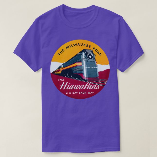 1939 Hiawatha Passenger Train Fleet T Shirt (Design framsida)