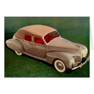 1939 Lincoln Zephyr Hälsningskort