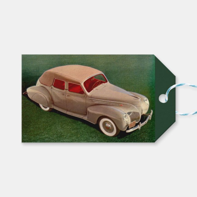 1939 Lincoln Zephyr Presentetikett (Framsidan (Horisontell))