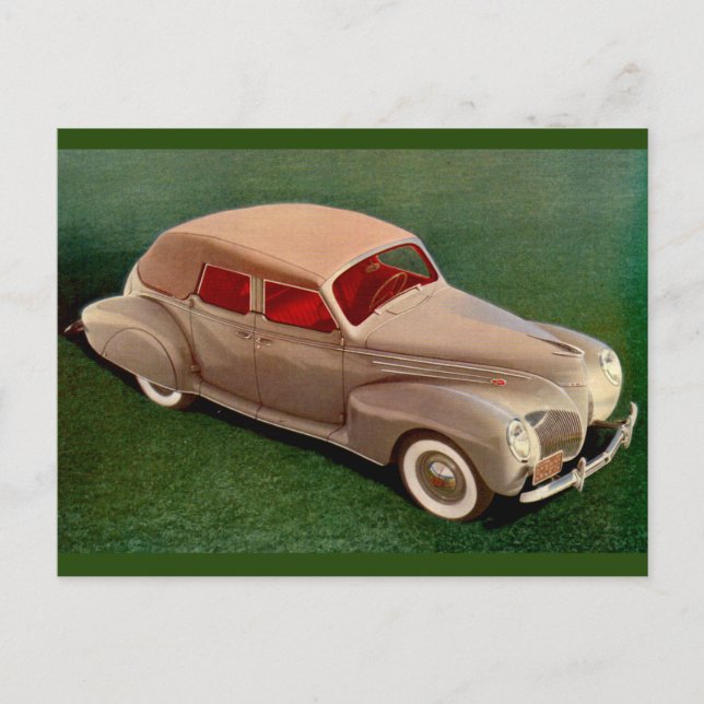 1939 Lincoln Zephyr Vykort (Framsida)