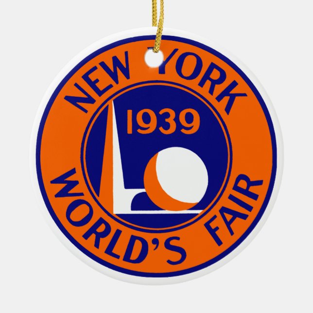 1939 New York World's Fair Julgransprydnad Keramik (Framsidan)