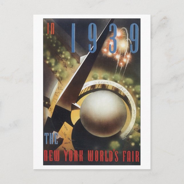 1939 New York World's Fair Vykort (Framsida)