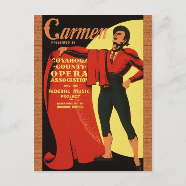 1939 Opera: vykort för carmen (Framsida)