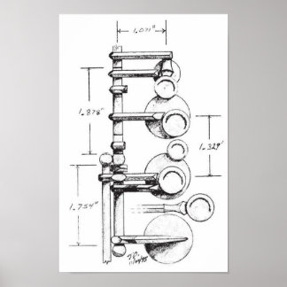 1939 Selmer Paris Balanced Action Saxophone Poster
