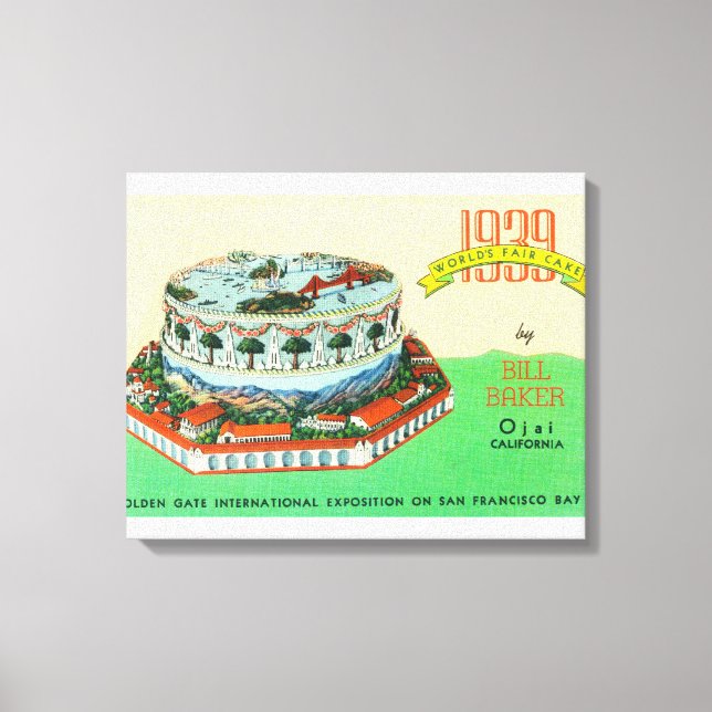 1939 World Fair Cake by Bill Baker in Ojai Canvastryck (Framsida)