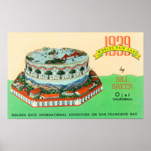 1939 World Fair Cake by Bill Baker in Ojai Poster