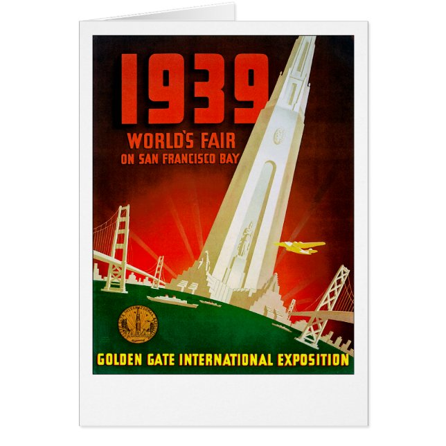 1939 World Fair San Francisco Hälsningskort (Framsidan)