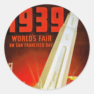 1939 World Fair San Francisco Runt Klistermärke