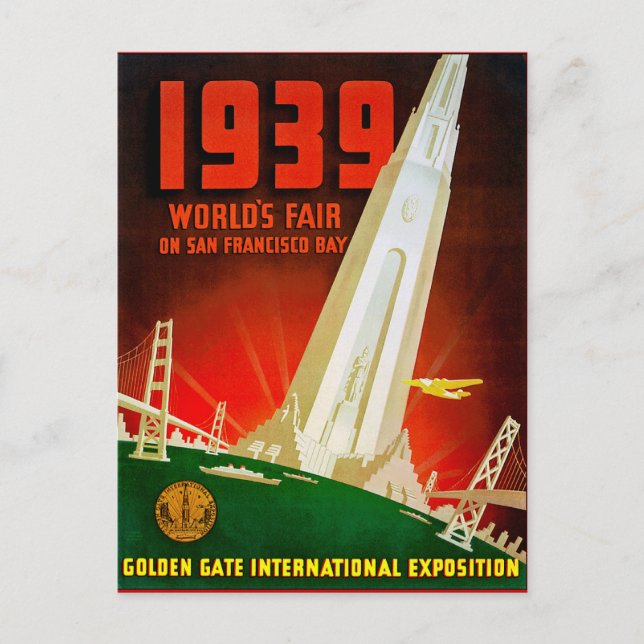1939 World Fair San Francisco Vykort (Framsida)