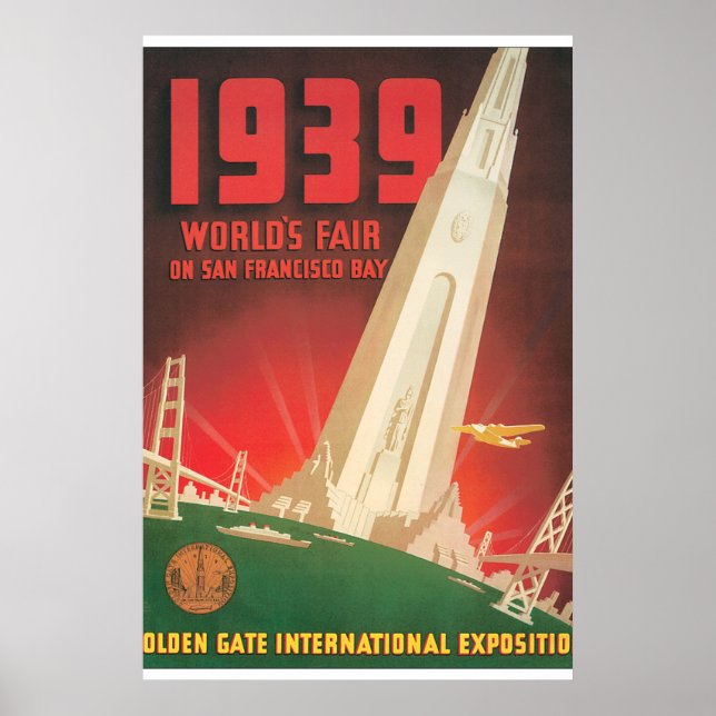 1939 World's Fair San Francisco Travel Poster (Framsidan)