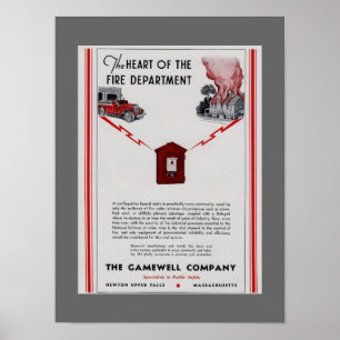 1940-1940-års reklam för brandsläckningsprogram i poster