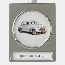 1940 2500 Deluxe-banderoll Silverfärgad Julgransprydnad
