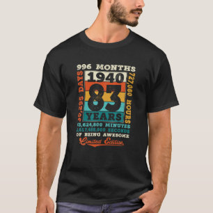 1940 83R 1996 års ålder vid Fantastisk T Shirt