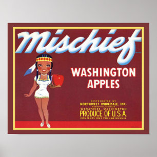 1940 års MisChief Washington Apples Poster
