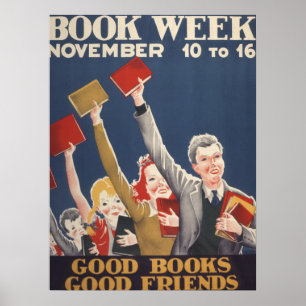 1940 Barns Bok-vecka Poster