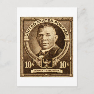 1940 Booker T. Washington Frimärke Vykort