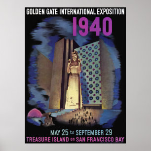 1940 Golden Grind Internationell Exposition Poster