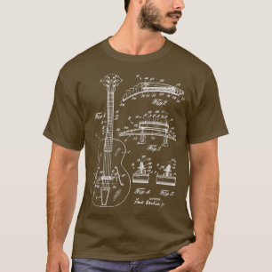 1940 Iconic Guitar Patent Teckning Music Player Ha T Shirt