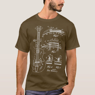 1940 Iconic Guitar Patent Teckning Music Player Ha T Shirt