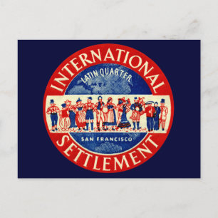 1940 Internationell Settlement San Francisco Vykort