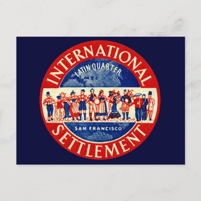 1940 Internationell Settlement San Francisco Vykort (Framsida)