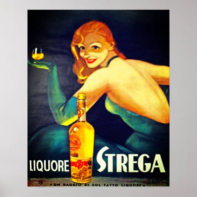 1940 Liquore Strega Advertisement Poster (Framsidan)