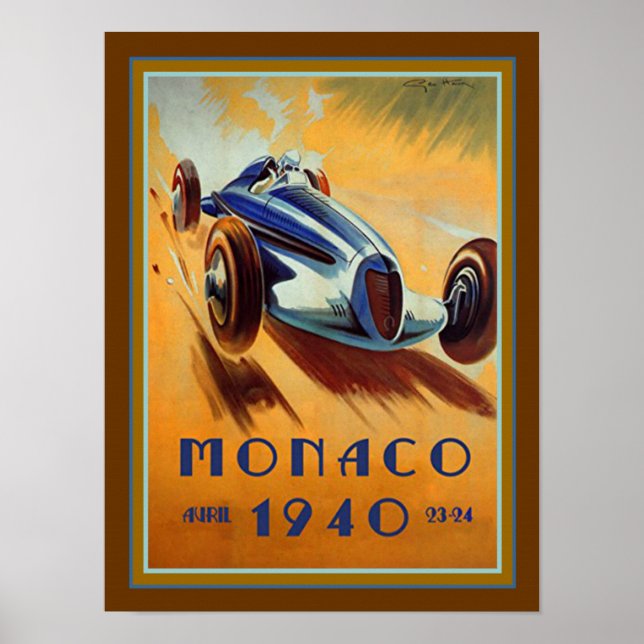 1940 Monaco Grand Prix-Poster Poster (Framsidan)