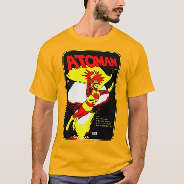 1940:s ATOMAN Retro-Tecknader T-Shirt (Framsida)