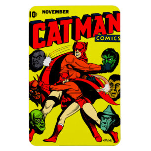 1940:s CAT-MAN-Tecknader Flexible Magnet