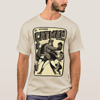 1940:s CAT-MAN-Tecknader T-Shirt