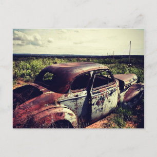 1940:s Chevrolet coupe västerande i NM sol. Vykort