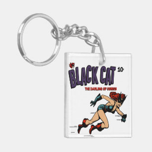 1940:s female Hero Acrylic Keychain