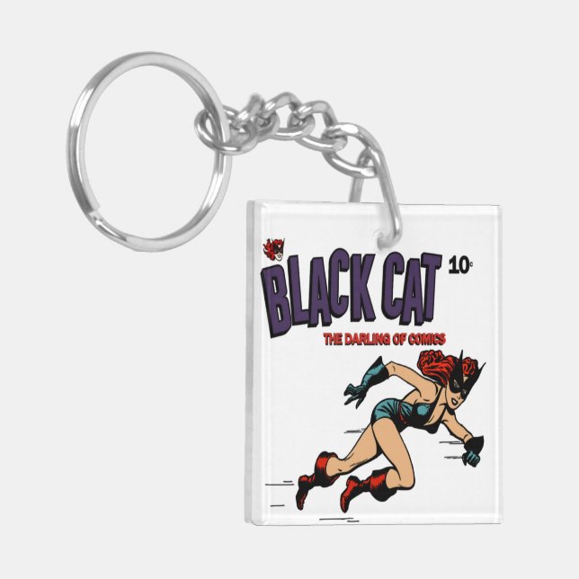 1940:s female Hero Acrylic Keychain (Vänstra Framsidan)