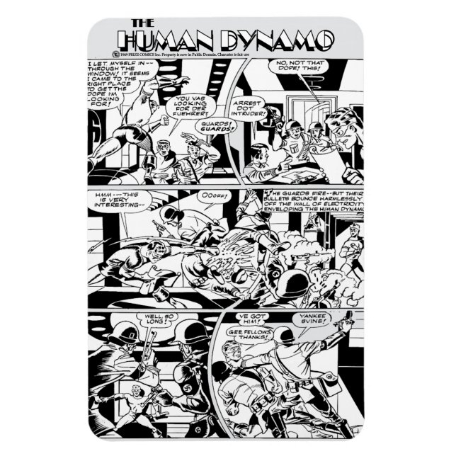 1940:s mänskligt dynamiska flexibla magnet (Vertikal)