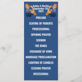 1940:s två rosier Bröllop Program