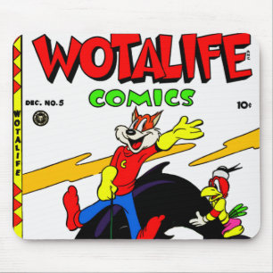 1940:s Wotalife-Tecknader Mousepad Musmatta