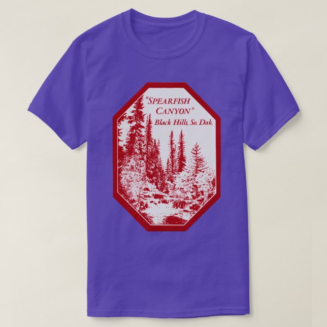 1940 Spearfish Canyon South Dakota T Shirt (Design framsida)