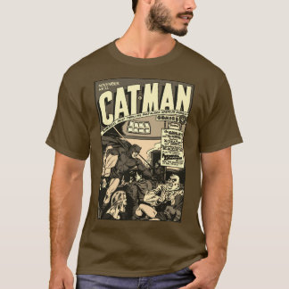 1940-tal CAT-MAN Comics (monokrom) T-Shirt