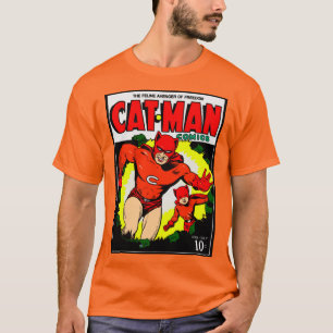 1940-tal CAT-MAN Comics T-Shirt 