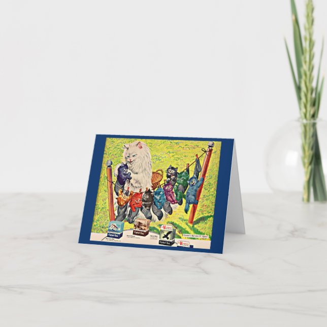 1940-talet Carters katt och kattungar i Bläck och  Anteckningskort (Framsida)