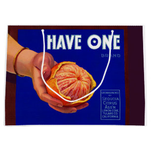 1940-talet har en låda-etikett i orangen