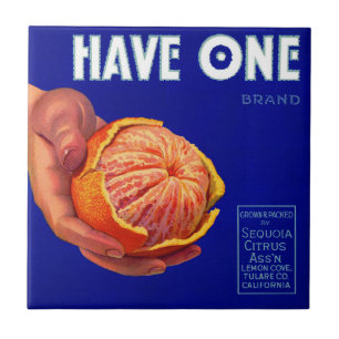 1940-talet har en låda-orange kakelplatta