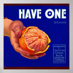 1940-talet har en låda-orange poster