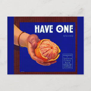 1940-talet har en låda-orange vykort