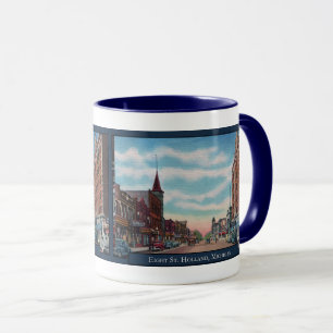 1940-talet Holland Michigan Two-Tone Coffee Mugg