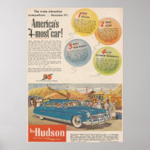 1940-talet Hudson Automobile Ad Circus Fair