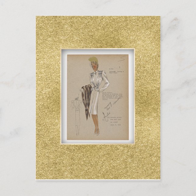 1940-talet Jacka Kort Jacka Soft Body Perky Peplum (Framsida)