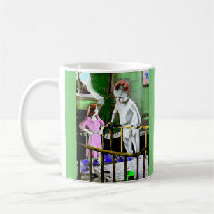 1940-talet mor och hennes jätte baby kaffemugg
